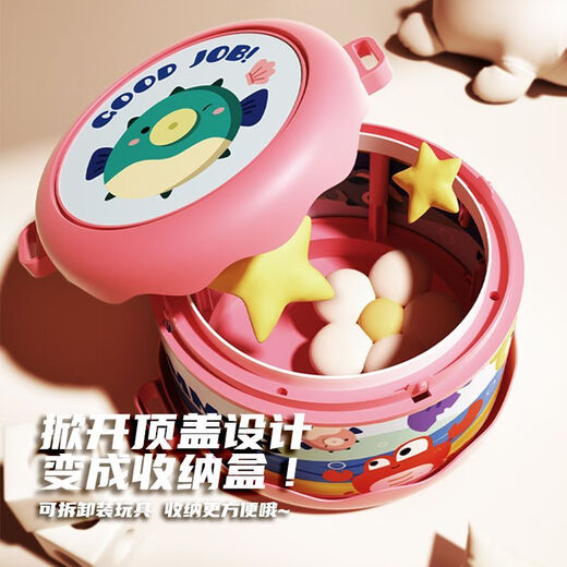 
Linguo German baby hand-pat drum children's drum toys baby beating small drum 1 year old 3 kindergarten percussion instrument double-sided hand-pat drum 5 piece set [green] 2 hammers/can be stored