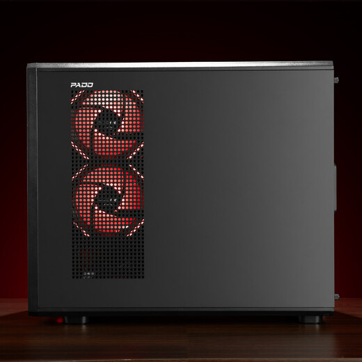 半岛铁盒（PADO）W6黑色MESH网孔散热机箱 （支持MATX主板/玻璃侧透/钢网面板/独立电源仓/防尘网/支持4080显卡）黑