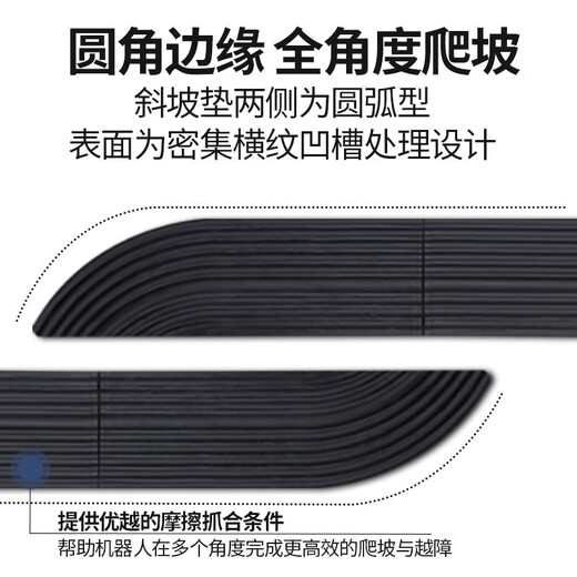 Baige sweeping robot threshold strip, step climbing mat, slope sticker, length 68CM, width 5cm, height 1.6cm, gray, suitable for 1.5~2CM threshold