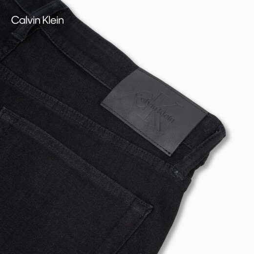 Calvin KleinJeans【凉感】25春夏新款男士休闲通勤ck弹力修身牛仔裤4RAB728 0RQ-牛仔黑 32