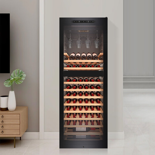 Vinocave wine cabinet constant temperature moisturizing wine cabinet home living room refrigerator compressor ice bar air-cooled frost-free refrigeration office embedded multi-function display cabinet ultra-thin 266B dual temperature dual control 243L