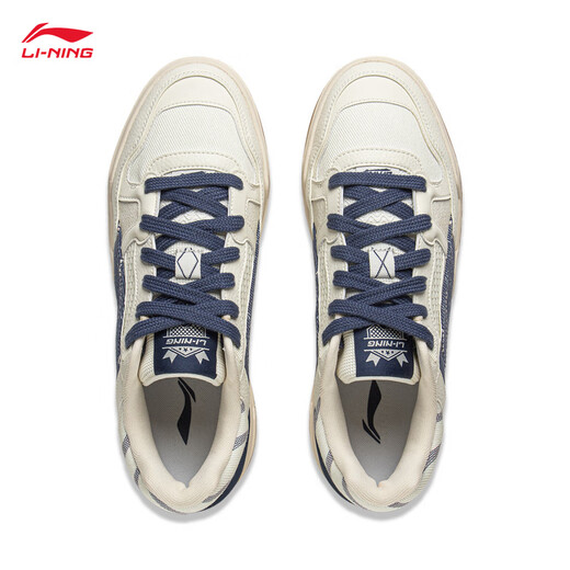 李宁月白2.0牛仔布拼接丨板鞋男鞋撞色舒适增高休闲鞋AGCU275