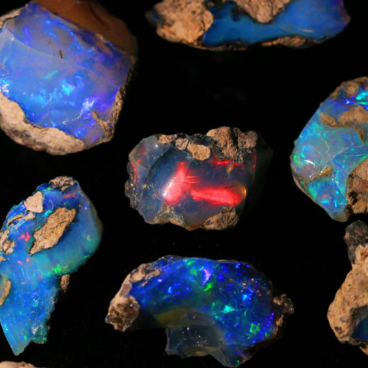 Opal stone raw stone natural l African dry blue opal raw opal crystal color treasure mine xt21