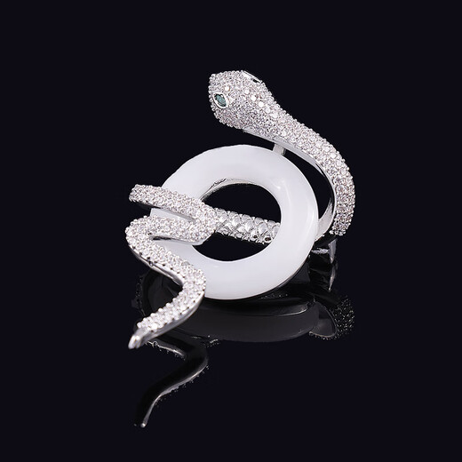 WOUG Chinese style snake-shaped brooch for men and women 2025 new zodiac accessories coat gold
