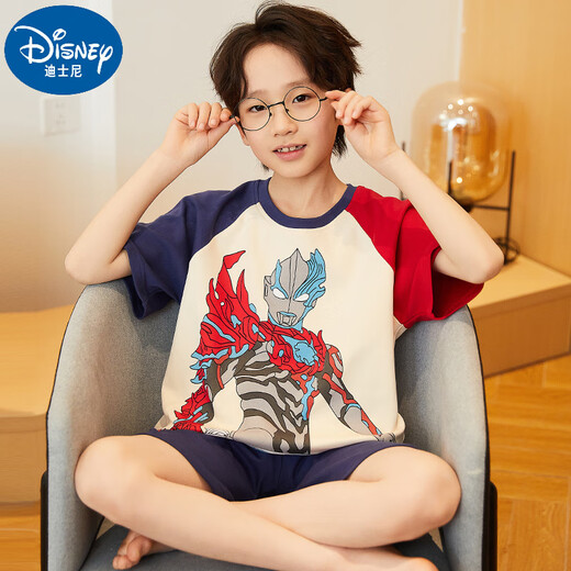 Disney children's pajamas boy Cerro short-sleeved 2025 new summer pure cotton baby boy home clothes medium large children thin N682 Brae chooses armor form [new style] 170 10 sizes [103-112cm/40Jin [Jin equals 0.5 kg]]