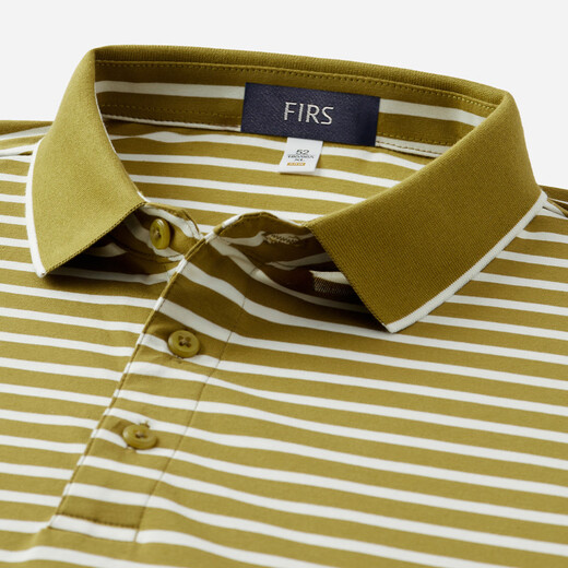 Shanshan [7A Antibacterial] Short-sleeved T-shirt for men in summer mulberry silk comfortable and smooth polo collar striped top