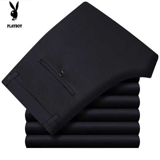 Playboy (Playboy) pantalones masculinos 2025 Summer New Style NUEVO MEDIO MEDIA Y JOVEN ESTROCH High Wisting Straight y All-Match Casual Long Grey 9903 (verano) Estilo delgado 35 [cintura de 2 pies 8]
