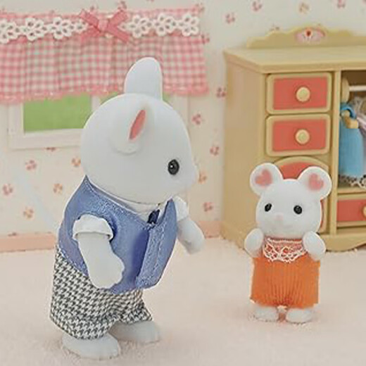 Sylvanische Familien japanische Version von Cotton Mouse Baby Play House Girl Spielzeugpuppe Set Geburtstagsgeschenk für Kinder