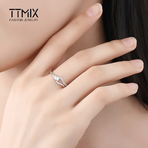 TTMIX spirit snake temperament platinum ring women's pt950 women's fashion zodiac snake live mouth platinum ring 2.5-2.7g