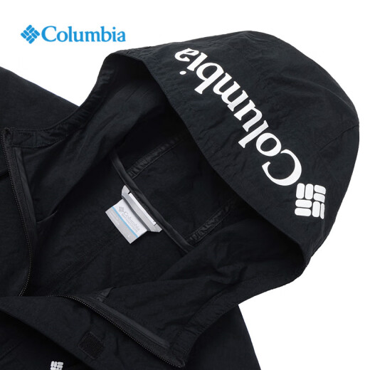 Columbia哥伦比亚外套男户外2025春夏新品拒水透气休闲运动连帽夹克WE4839 011 /黑色 M /175/96A