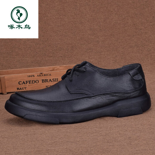Woodpecker Fashion Classic Toe Layer Cow Hide Business Casual Men's Cuir Chaussures en cuir authentique en cuir épais
