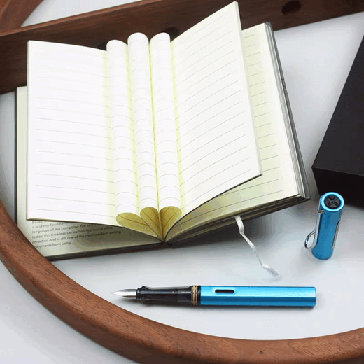 LAMY Deutscher echter Lingmei-Füllfederhalter Hunter Business-Notizbuch, High-End-Geschenkbox, Geschenk für Unternehmen, individuelles Geschenk, mattschwarz, EF-Spitze 0,5 mm – (High-End-Notizbuch-Geschenkbox)