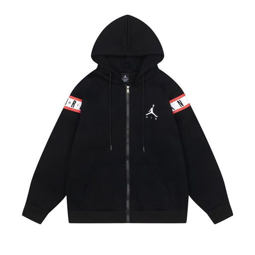 Aerogami-Nike Trendy Brand AJ Flying Man and Women's Cotton Plus Fleece suéter de pareja suelta con capucha Casual Adidas 673 Gray Plus Fleece alta calidad L adidas 110-130Jin [Jin equivale a 0.5 kg]