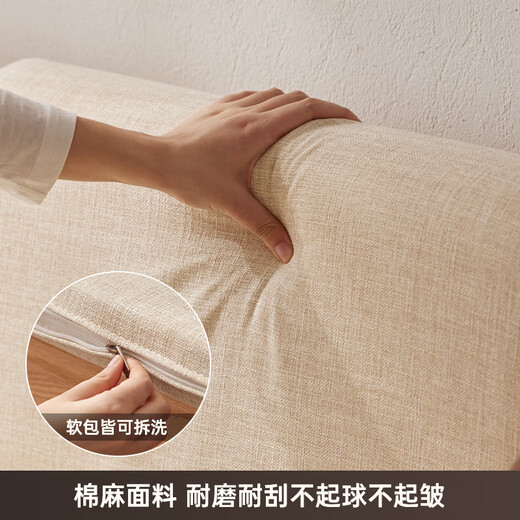 
Original elements Solid wood sofa bed dual-purpose telescopic single double small apartment multi-function foldable bed A5064 [Login color - gray] Sofa bed 2160*687/1241*695