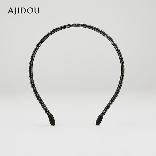 AJIDOU Aji bean headband women's fashionable bright sparkling crystal fine hairband simple versatile hair accessories birthday gift for girlfriend black 1 piece