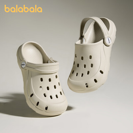 Balabala boys' hole shoes 2025 summer new girl sandals soft sole non-slip medium and large children's slippers on the beach