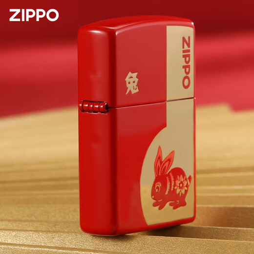 ZIPPO EDGE打火机正版生肖2023兔年男士鎹礼定制煤油防风芝宝 红漆蛇【单机款】 DY9902BJ