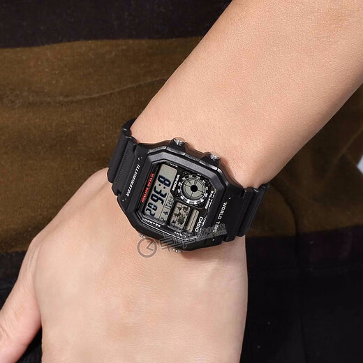 Casio (CASIO) Casio small square watch (CASIO) electronic watch small square men's Anxin Kuangbiao same style student sports watch AE-1200WH-1AV