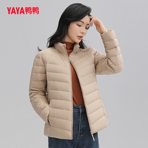 鸭鸭轻薄立领短款女式羽绒服冬季简约时尚女式优雅小外套