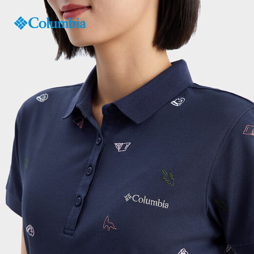 Columbia2024春夏哥伦比亚户外女UPF50防紫外线快干透气POLO短袖AR2108 679 S :155/80A