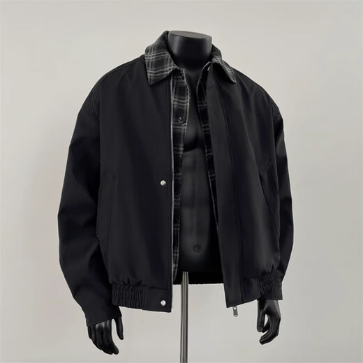 7 high-quality Maillard vintage jackets for men, autumn and winter quilted thickened fake two-piece jackets for men, outdoor lapel warm baseball uniforms NJN-AA32 Brown XL Recommended weight 125-140 Jin Jin equals 0.5 kg