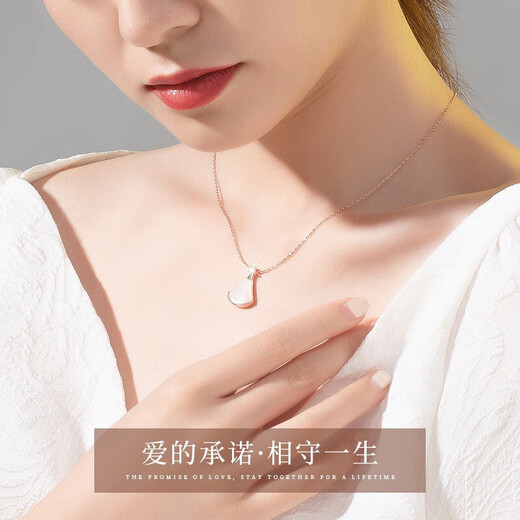Helena HR light luxury mini skirt necklace women's lifelong rose gold pendant New Year's Valentine's Day birthday gift for girlfriend HR mini skirt necklace rose gold + gift box