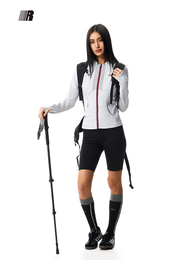 FDR official store quick-drying long-sleeved sports cycling jersey cardigan jacket for women spring zipper slim fit top coffee color S