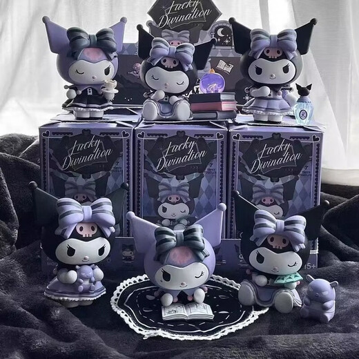 
ONEVAN Kuromi Lucky Casino Series Blind Box Trendy Toys Dolls Desktop Ornaments Girls Birthday Gift Toys Whole End Luxury Set Box [6 Box + 1 Large Box] Kuromi (Give a Viscose for Order)