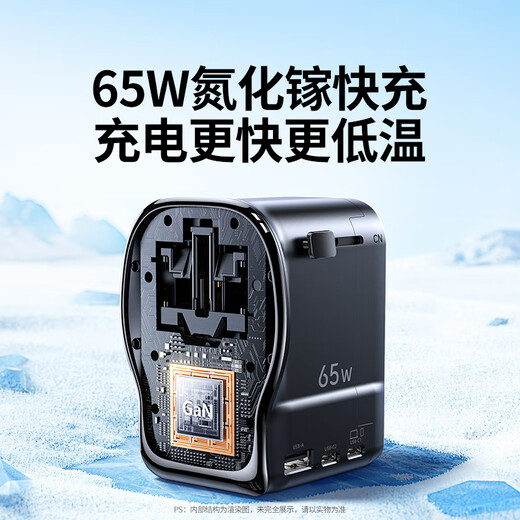 Greenlink conversion plug for global use/multi-country travel conversion plug/Japanese conversion plug/65W gallium nitride PD fast charging multi-port study abroad socket Australian, German and British standards