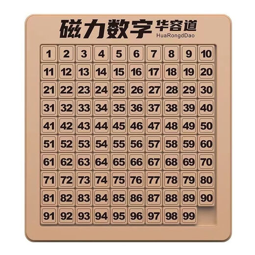 Yuanqi Children's Fun Digital Huarong Road 10x10 Toys Early Education Toys Sliding Passage des élèves primaires Puzzle Luban Lock Birthday Gift 8x8 Magnetic Digital Huarong Road