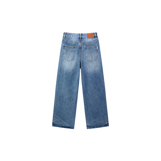 
Peacebird [same style in the mall] 2025 spring new Turkish cotton denim trousers A1HAF1345 denim medium blue M 160