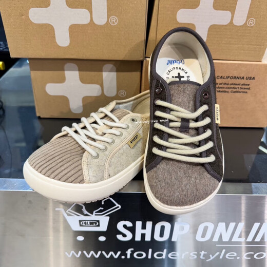 ASICS otz corduroy patchwork ugly shoes square toe shoes cute versatile FLOTEF4U09 35 220mm inner length