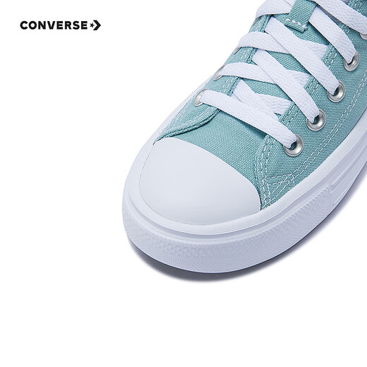 Converse children's clothing girls canvas shoes spring new high-top thick-soled big children's fashion casual shoes A10703C blue 39 recommended foot length 24.5cm