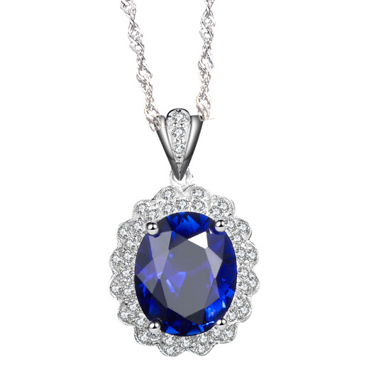 Broken Immortal Sapphire Pendant for Women 925 Sterling Silver Plated 18k Gold Inlaid Colored Gemstone Necklace Tanzanite Jewelry Accessories