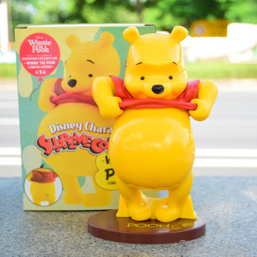 
Winnie the Pooh Big Belly Pooh Desktop Ornament Model Doll Gift Cartoon Children's Toys Original Box Winnie the Big Belly About 20CM