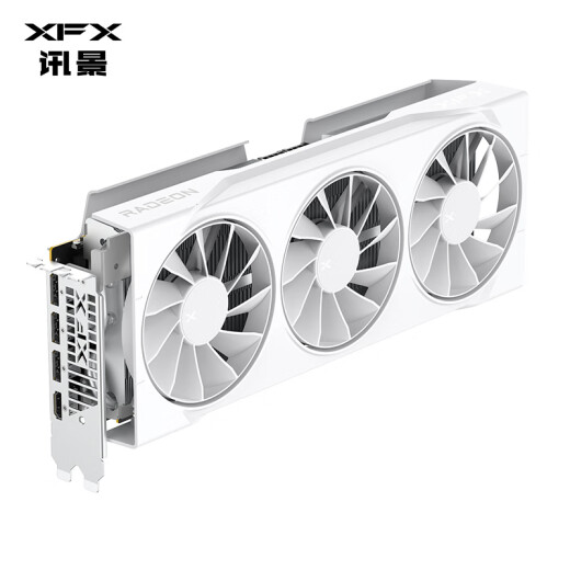 Xunjing (XFX) AMD Radeon RX 9070 XT Snow Wolf 16GB White New E-Sports Design Game Game Learning Desktop Computer Card Independent Graphics Tarjeta