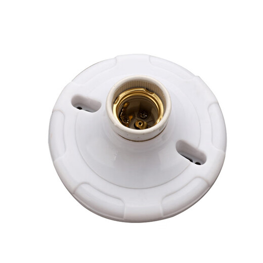 Guan'an LED light bulb E27 screw lamp holder universal lamp holder surface-mounted project property corridor wall socket conventional round lamp holder 80mm two pack