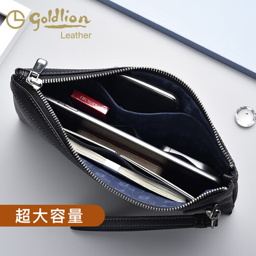 Jinlilai offizielles Flaggschiff Herrenbeutel Markenmarke Handtasche Großkapazität Umschlag Tasche High-End 2025 Neue Modekupplung [schwarz] Offizielle gefälschte gefälschte Zehn kostenlose Versand