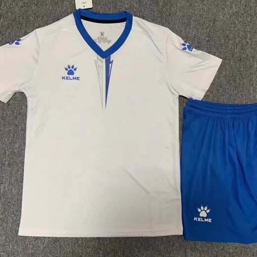 卡尔美（KELME）足球服套装短袖男成人儿童比赛训练服组队服定制印号印字球衣 1006天蓝色 3XS【115-125】