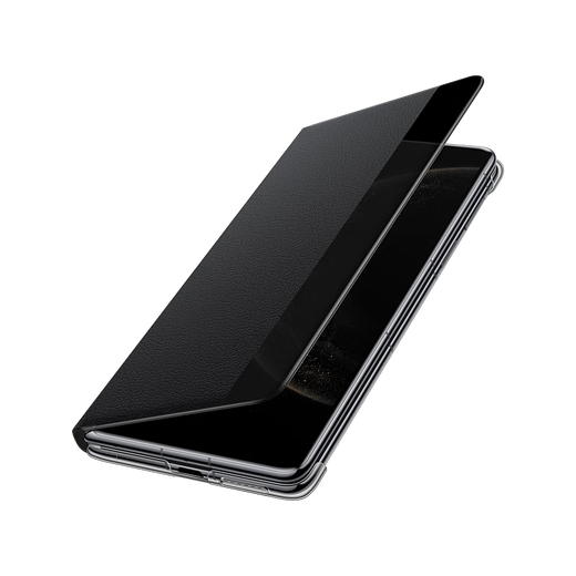 华为原装MateX6手机壳皮套旋转支架折叠屏matex6典藏版智能视窗翻盖式保护套防摔商务 Mate X6智能视窗支架皮套【黑色】