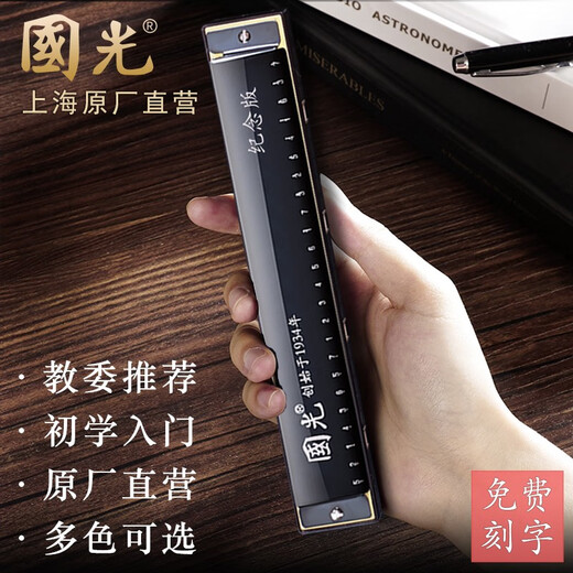 Guoguang Mundharmonica 24-Loch Polyphone C-Tune-Anfänger Monophonische Schüler lernen von Kindern mit Skalen 24-Loch-C-Tune-Red
