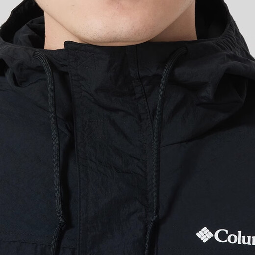 Columbia25春夏新款哥伦比亚男户外防风防泼水透气连帽外套WE4839 011-黑色 S 170/92A