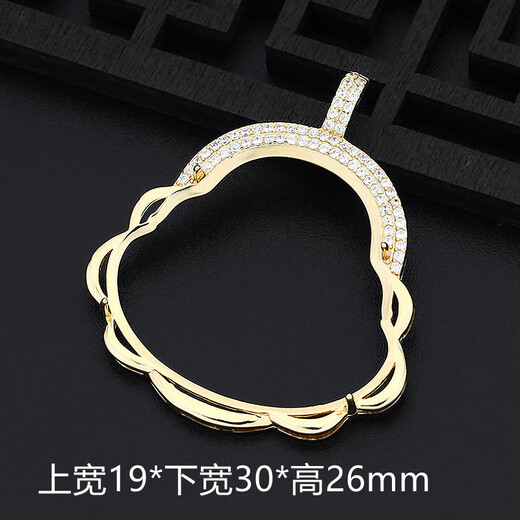 Tanhai s925 sterling silver luxury platinum Buddha pendant empty holder emerald Maitreya Buddha statue rose gold pendant holder edge 18*28*25 sterling silver 18K gold