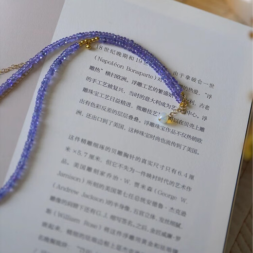Lie Rui retro and stylish, easy to match, unfired tanzanite 18K gold original necklace jewelry tanzanite necklace