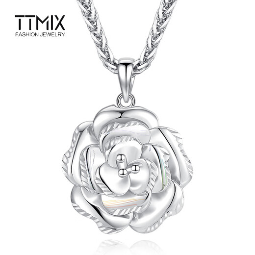 TTMIX platinum pendant rose pendant women's pt950 platinum pendant colorful craft large size 4.9-5.1g