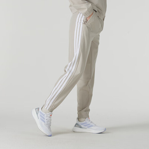 阿迪达斯 （adidas）女子奇迹矾土棕运动套装 跑步健身训练服舒适透气时尚休闲衣裤 JE1237纯棉T恤+长裤/两件套 XL