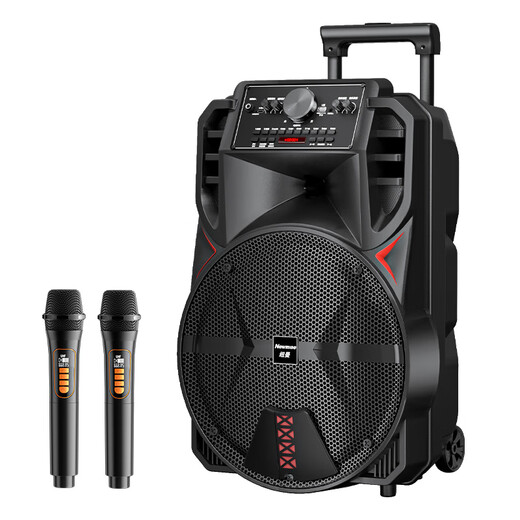 Newman N509 Square Dance Audio Mobile Home Outdoor Karaoke Bluetooth Speaker Trolley Portable Heavy Bass Large Volume Super Long Life Dual Microphone 15 Inch