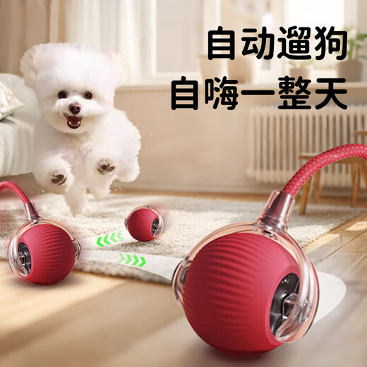 HELLOJOY dog toy bite-resistant ball, automatic dog amusing artifact, self-pleasure and boredom relief pet electric puppy smart elastic dog walking ball