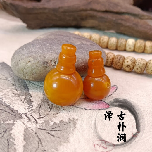 DRJEFUN natural raw mineral old beeswax Buddha head split tee bracelet bracelet 108 beads accessories natural old beeswax diameter 12mm single boutique