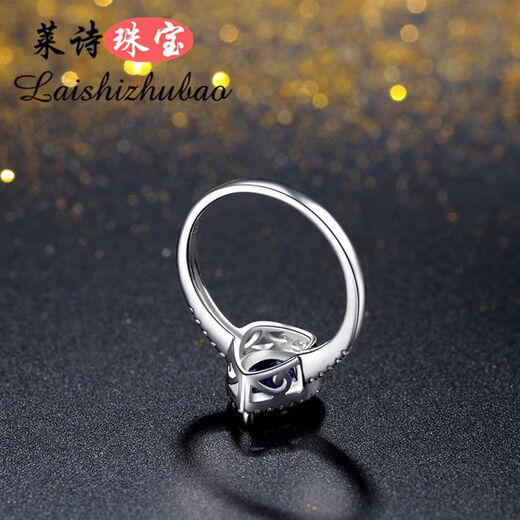 Shilian sapphire ring 925 sterling silver inlaid with 2.5 carat water drop color gemstone tanzanite ring plated with 18K gold for women size 8